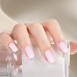 Glossy Press-On, 24 Self Adhesive Nails for DIY Manicure, Easy to Apply Art Stickers, Stylish and Temporary Design