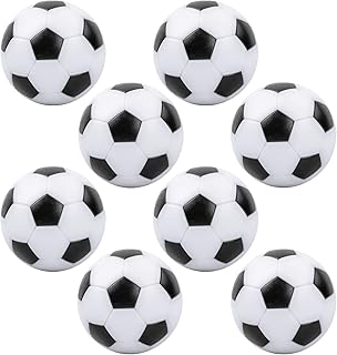 Dokpav 8 Pcs 32 mm Table Football Balls, Mini Table Football Environmentally Friendly Resin Table Football Balls Replacement Balls for Table Football Ball Table Football Game (Black and White)