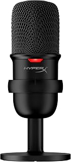 HyperX SoloCast USB Condenser Microphone Tap-to-Mute Sensor Card for Gaming Streaming Podcasts Twitch YouTube Discord - Black (Renewed)