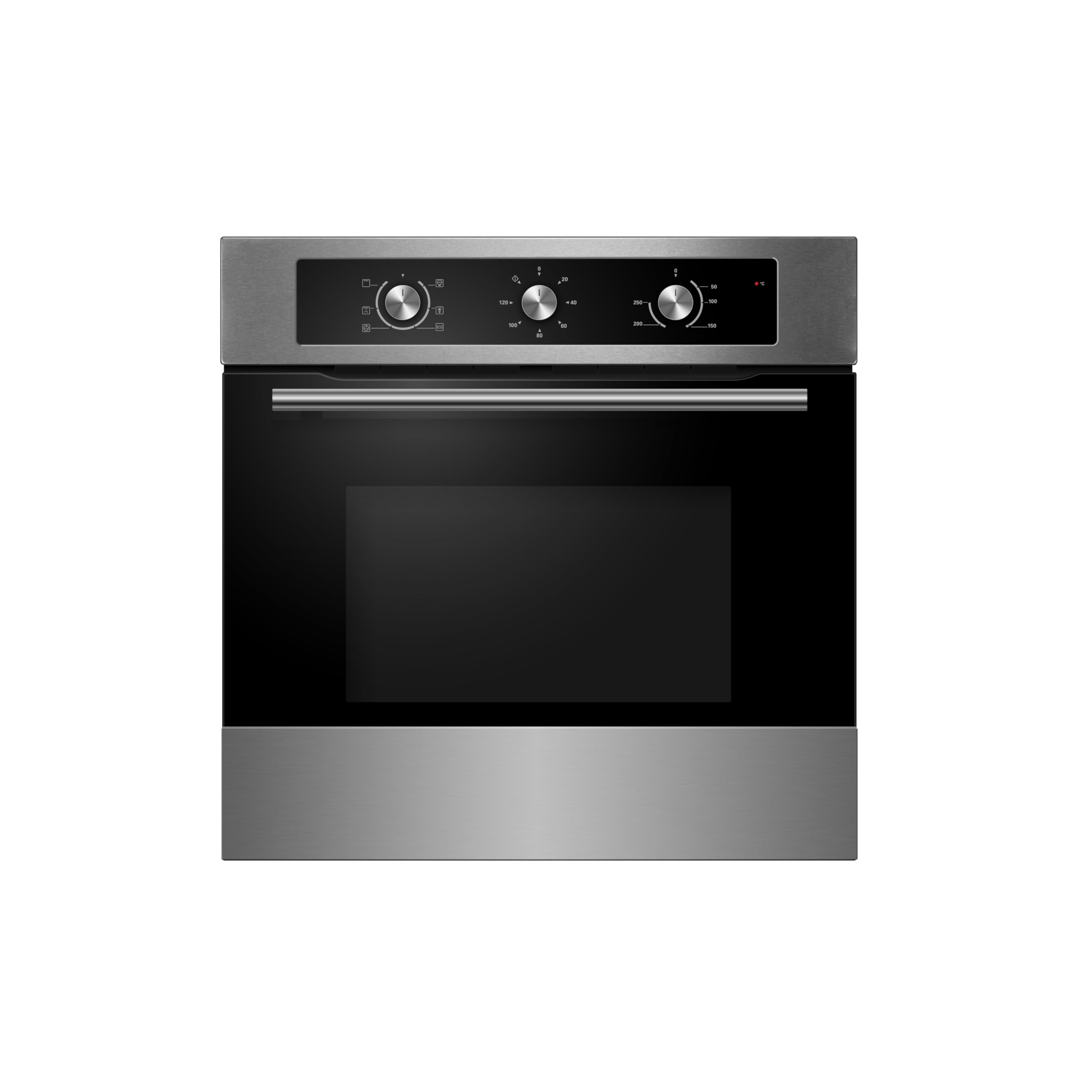Cookology 65L Built-in Electric Fan Oven - Stainless Steel | Programmable Timer 