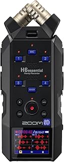 Zoom H6essential Handy Recorder – Portable 32-Bit Float Audio Recorder with 6-Track Recording – Ideal for Podcasts, Music, Film Sound – Black