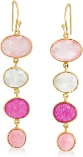 Ross-Simons Multi-Gemstone Drop Earrings in 18kt Gold Over Sterling
