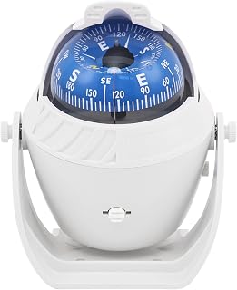 Sea Marine Compass with Mount Compasses Ball Waterproof for Boat Caravan White Sea Marine Compass with Mount for Boat Caravan Truck Car Navigation Compass Boat Sea Marine