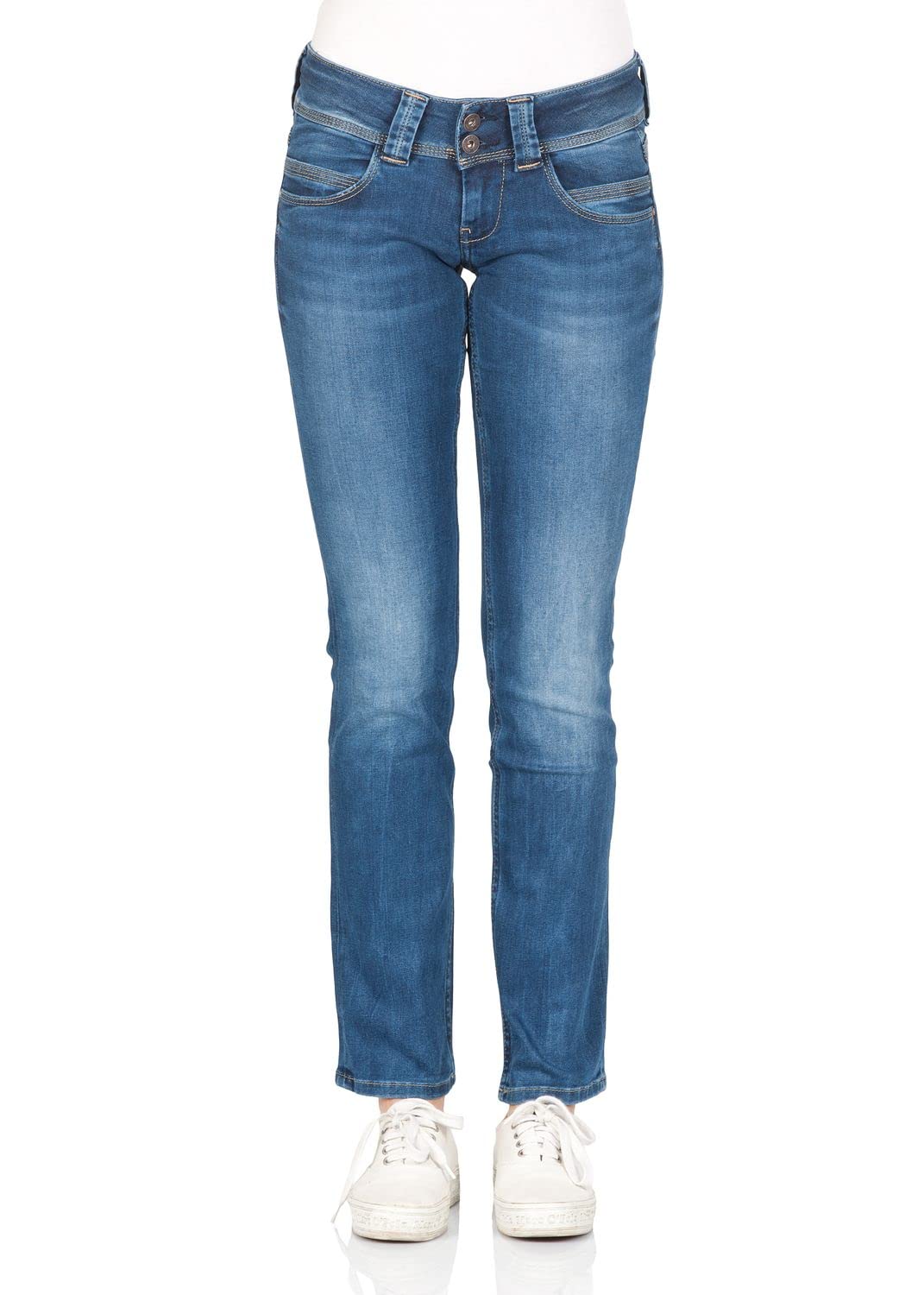 Pepe Jeans Women's Venus Jeans Regular Fit Low Waist Authentic Rope