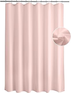 Titanker Waterproof Shower Curtain Liner Fabric, Blush Pink Shower Curtain Liner with Magnets, Cloth Shower Liner Soft, Lightweight, Machine Washable, 70 x 72 Inches