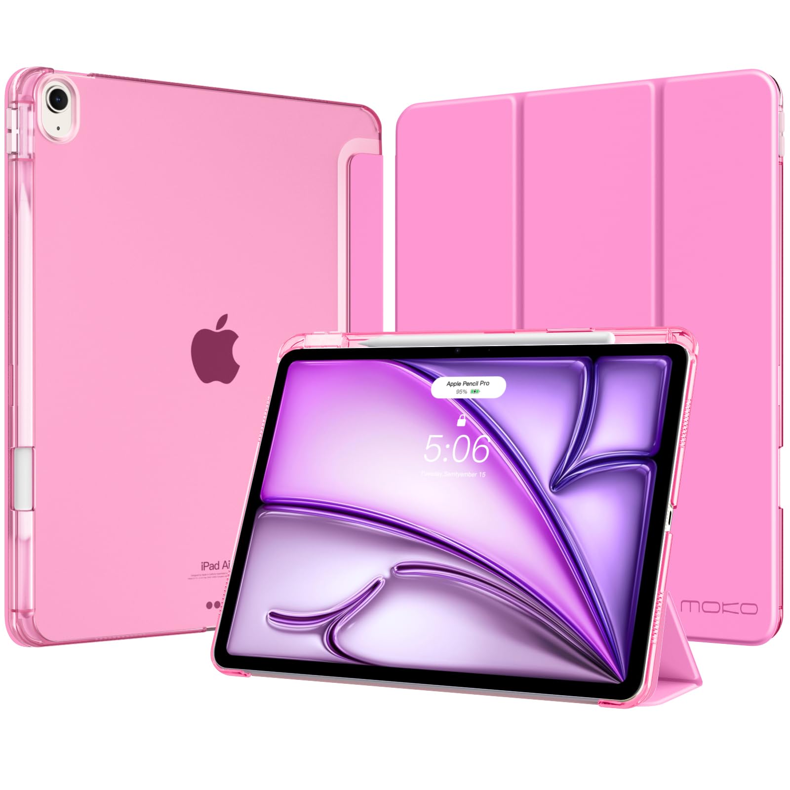 MoKo for iPad Air 11 inch Case (M4/M3/M2) 2026/2025/2024 with Pencil Holder