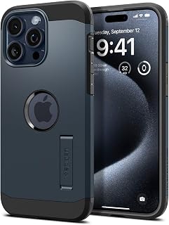 Spigen Tough Armor MagFit for iPhone 15 Pro Case, Metal Slate