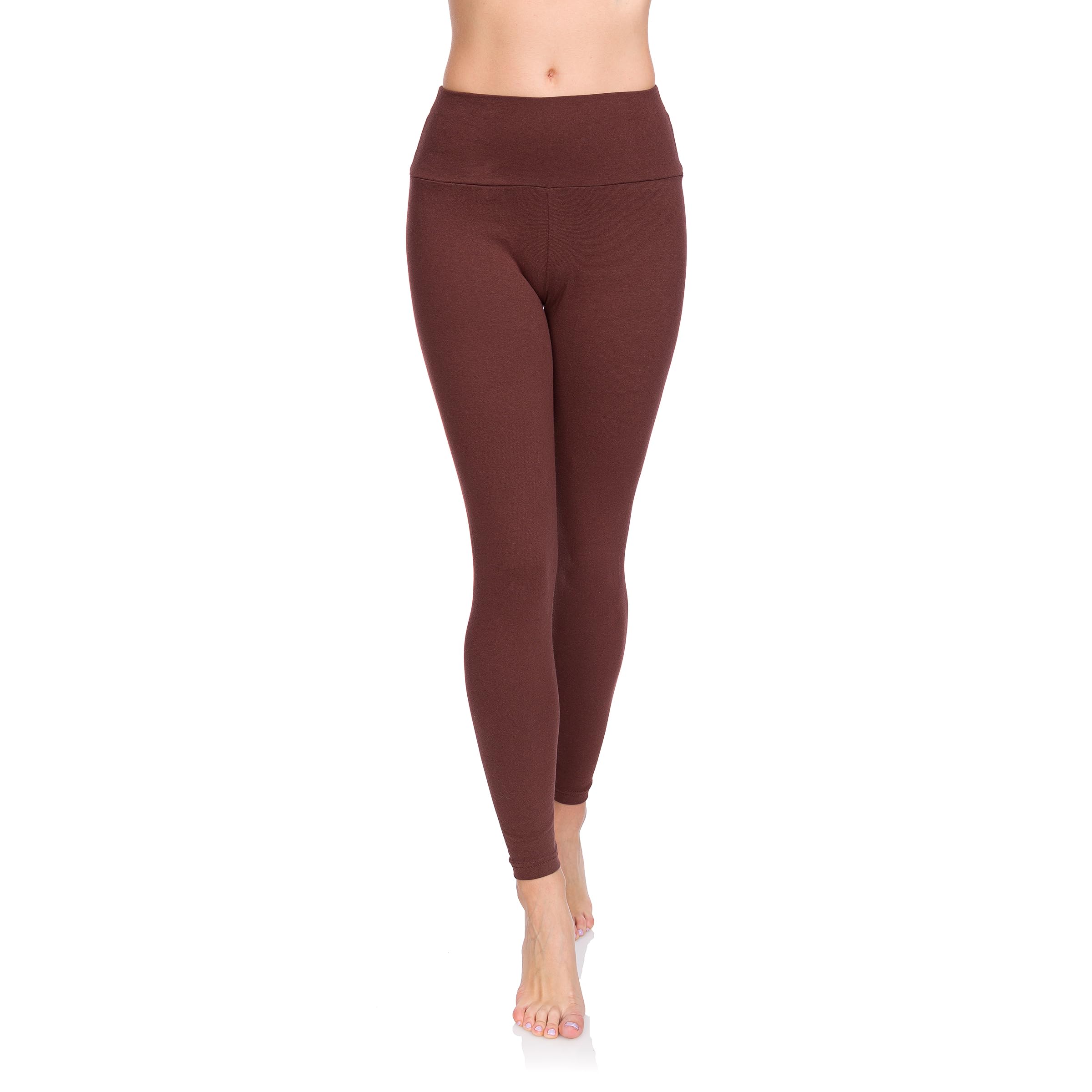 SOFTSAIL Women's Leggings, Made of 95% Cotton, High-Waisted Long Cotton Leggings