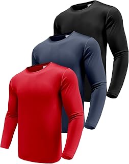 Boyzn Men's 1, 3 or 5 Pack Performance Long Sleeve T-Shirts, Quick Dry UPF 50+ Sun Protection Shirts, Moisture Wicking Sports Long Sleeve Running Tops, Athletic Gym Workout Shirts for Fishing Running
