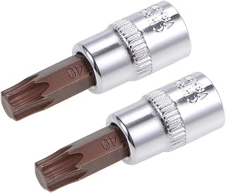 uxcell - Chiave a bussola Torx T S2, in acciaio, lunghezza 48 mm, 2 pezzi, a19080900ux0299, 1/4" T40