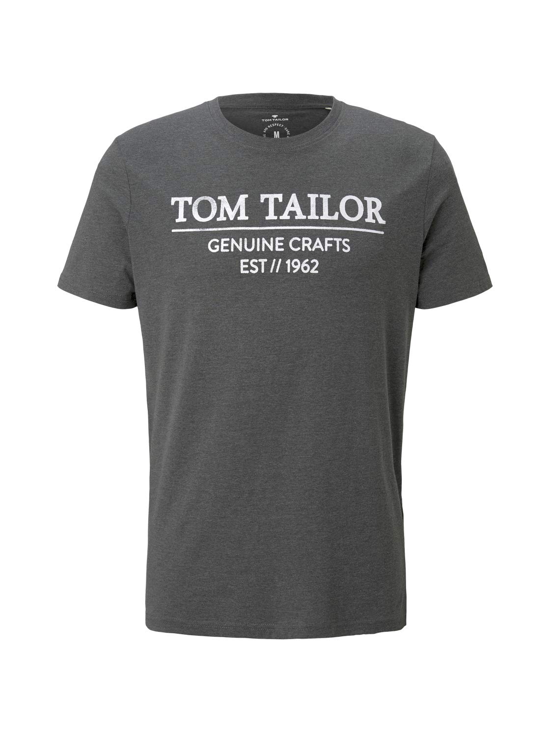 TOM TAILOR Men's 1021229 Organic Cotton Logo Print T-Shirt (Pack of 1)