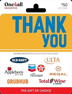 One4all Thank You Physical Gift Card - $50