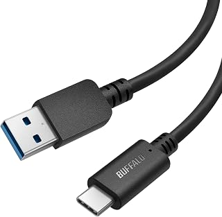 Buffalo BU3AC10BK/N USB 3.2 Cable 3.2 ft (1.0 m) Black Type USB-C & USB-A Charging Data Transfer