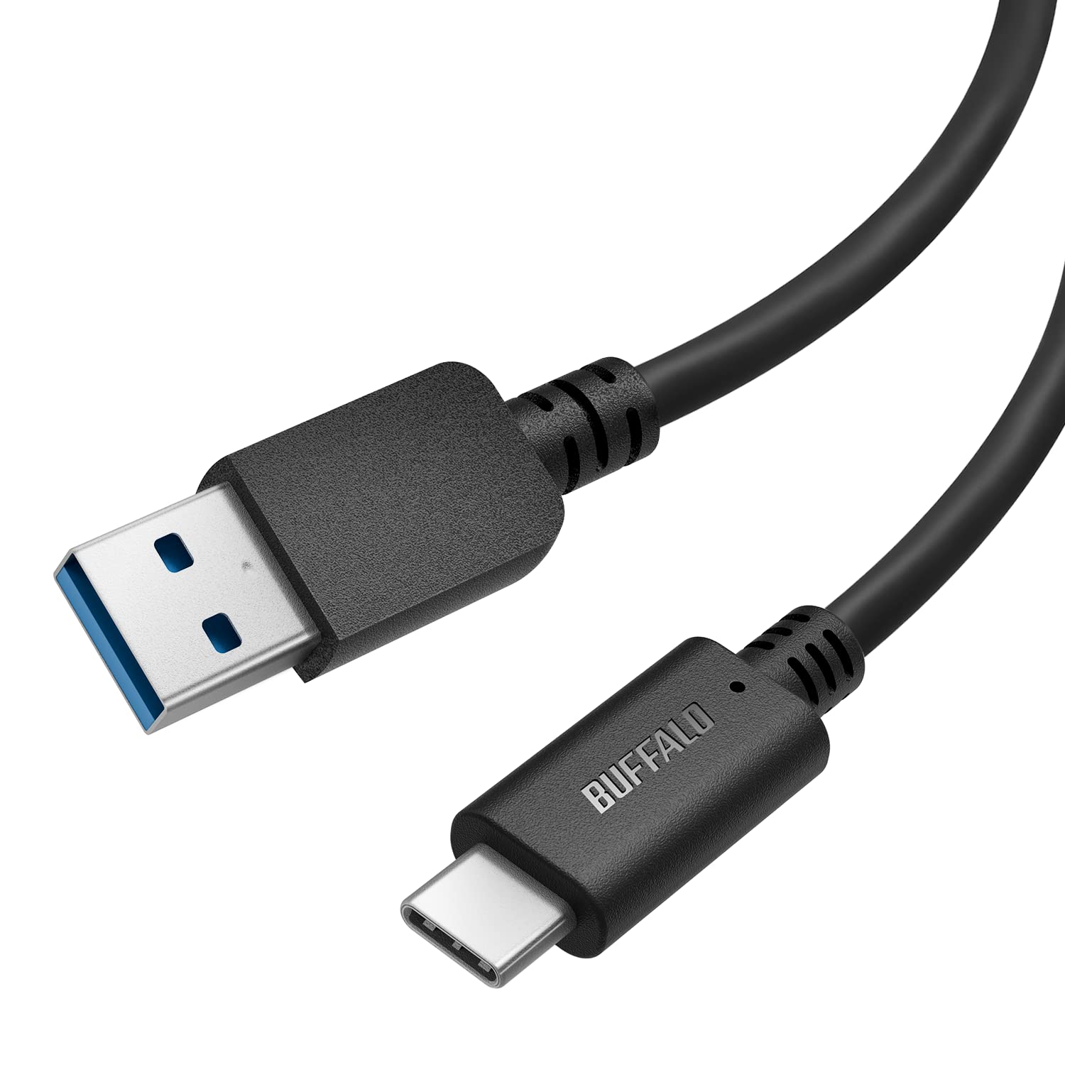 Buffalo BU3AC10BK/N USB 3.2 Cable 3.2 ft (1.0 m) Black Type USB-C & USB-A Chargi
