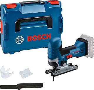 Bosch Professional 18V System Cordless Jigsaw GST 18V-125 S (Ideal for Curved cuts and Section cuts, SDS Saw Blade Holder, incl. 1x Jigsaw Blade, dust Extraction Set, L-BOXX)