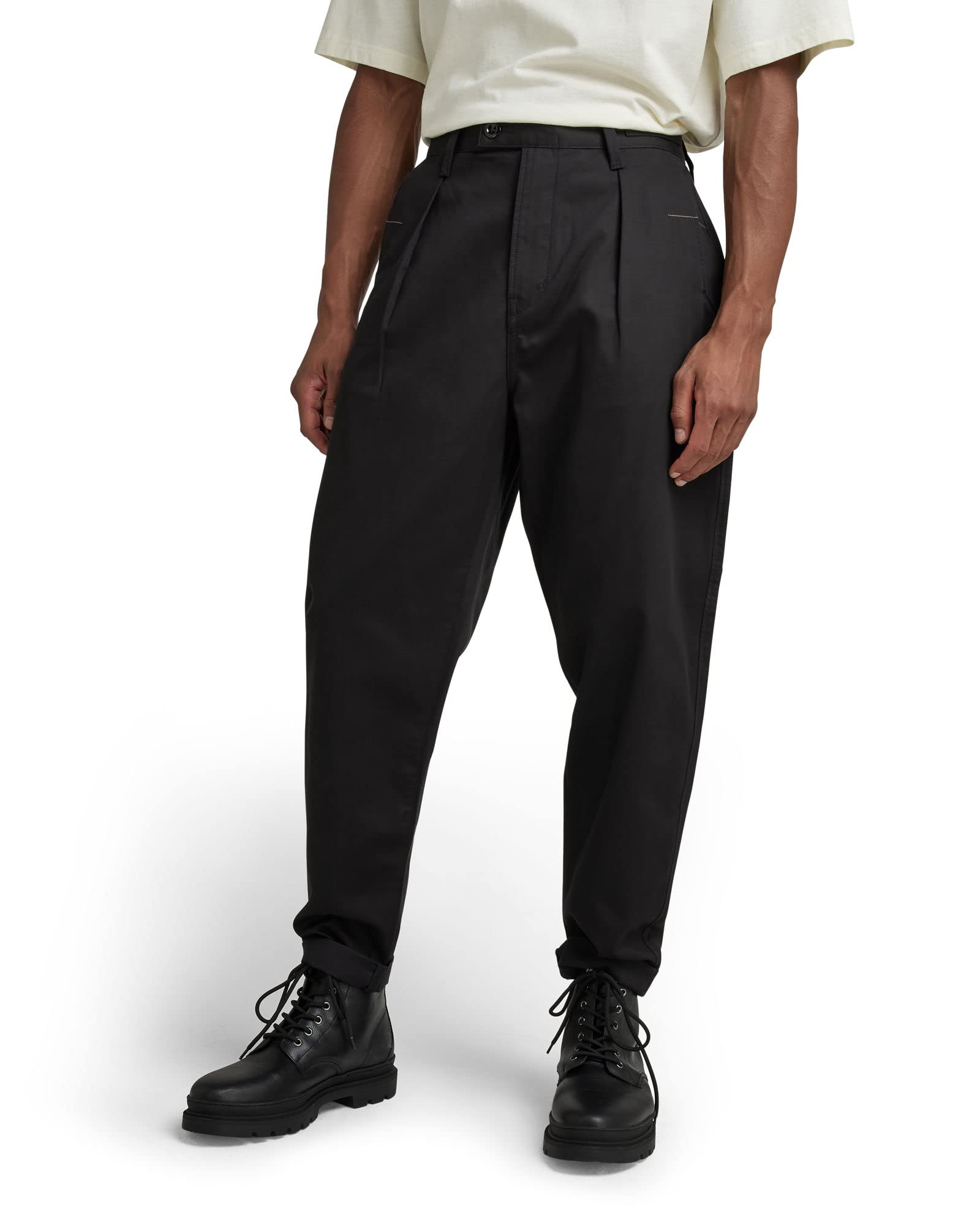 G-STAR Men's Pleated Chino Relaxed Tapered