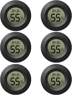 EEEkit Thermometer Hygrometer, 6-Pack Indoor Humidity Temperature Meter | Gauge with LCD Monitor for Home Greenhouse Basement