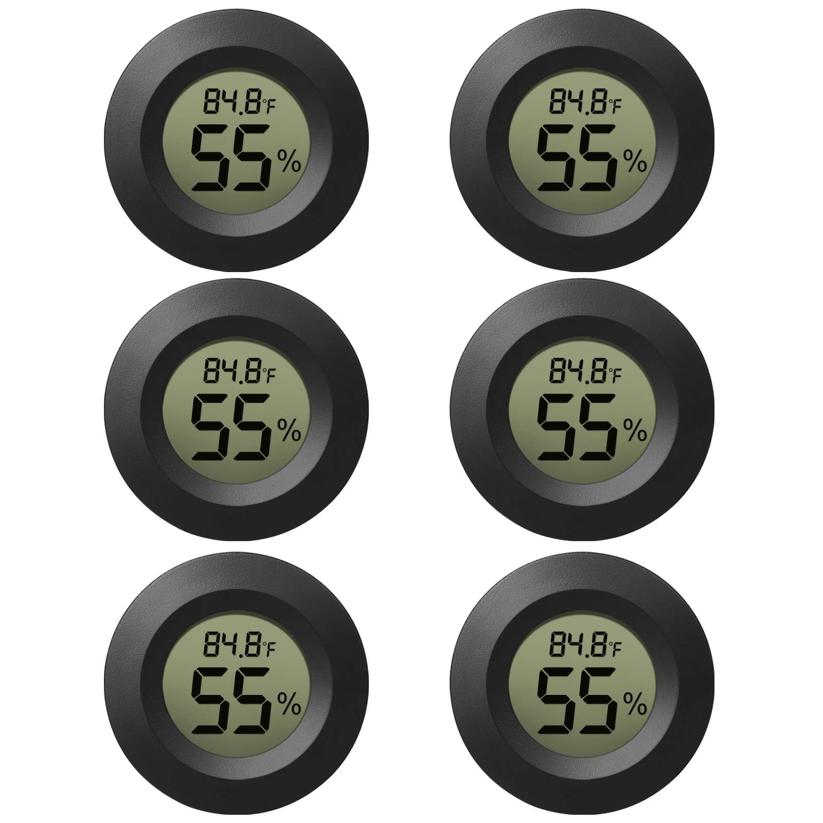 EEEkit Thermometer Hygrometer, 6-Pack Indoor Humidity Temperature Meter | Gauge 