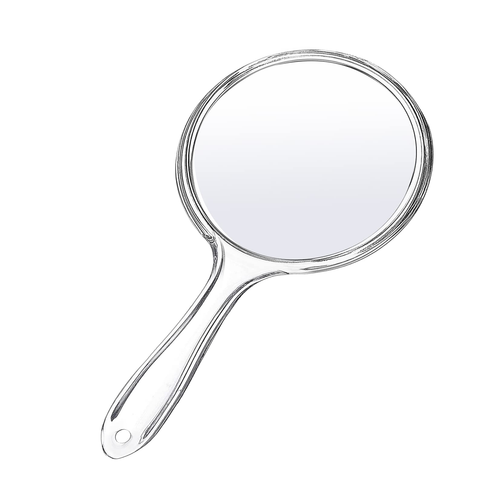D Handheld Mirror with Handle 3.9" W x 8.3" L, 1X 2X | Small Double-Sided Mirror