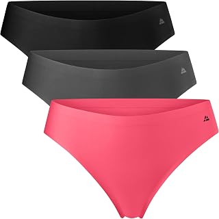 DANISH ENDURANCE Invisible Thongs Microfiber Soft Lightweight Thong for Women, Pack of 3