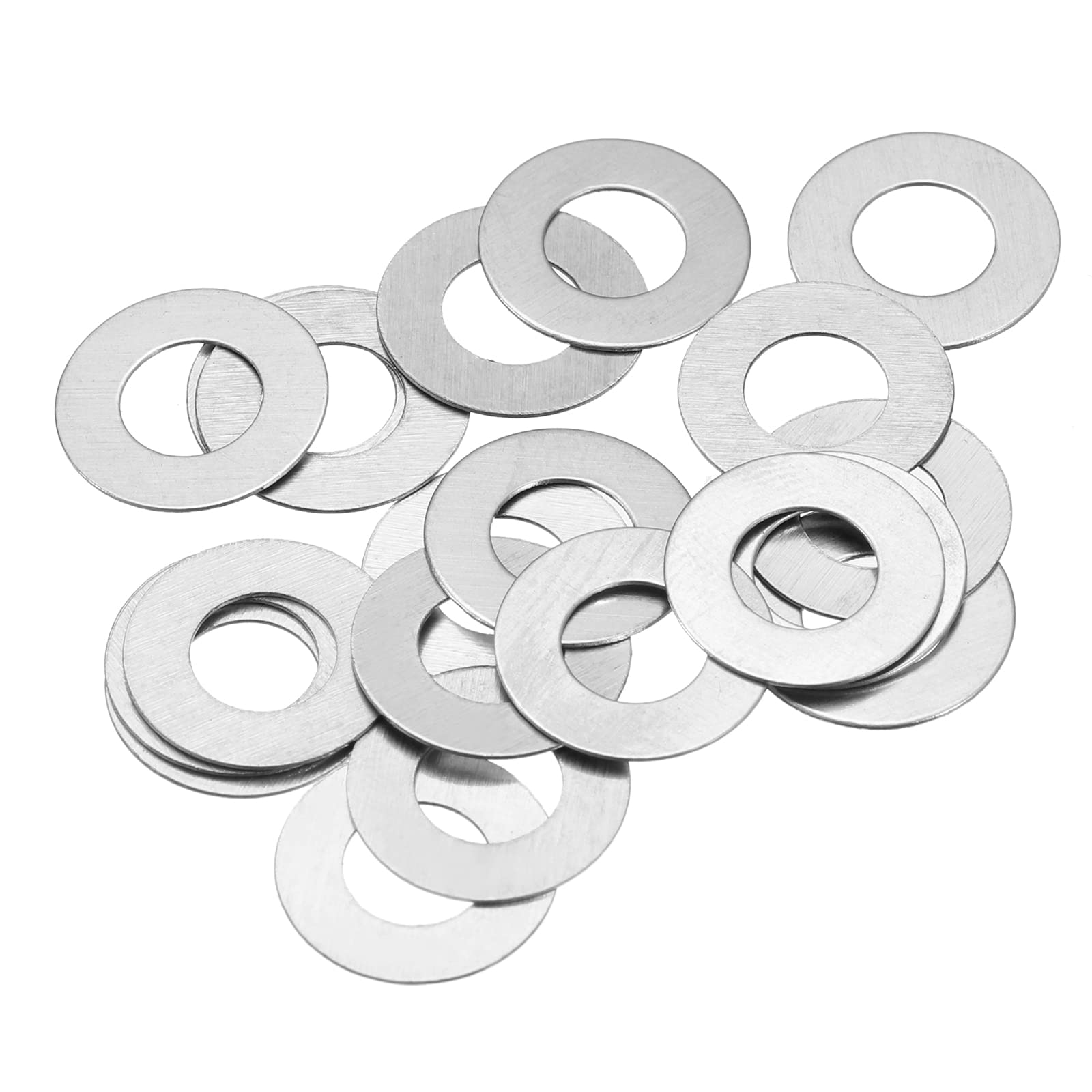 20pcs M6 304 Stainless Steel Flat Washers 6x12x0.3mm Ultra Thin Flat Spacer Scre