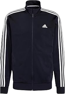 adidas Mens Essentials Warm-Up 3-Stripes Athletic Outerwear Casual - Blue