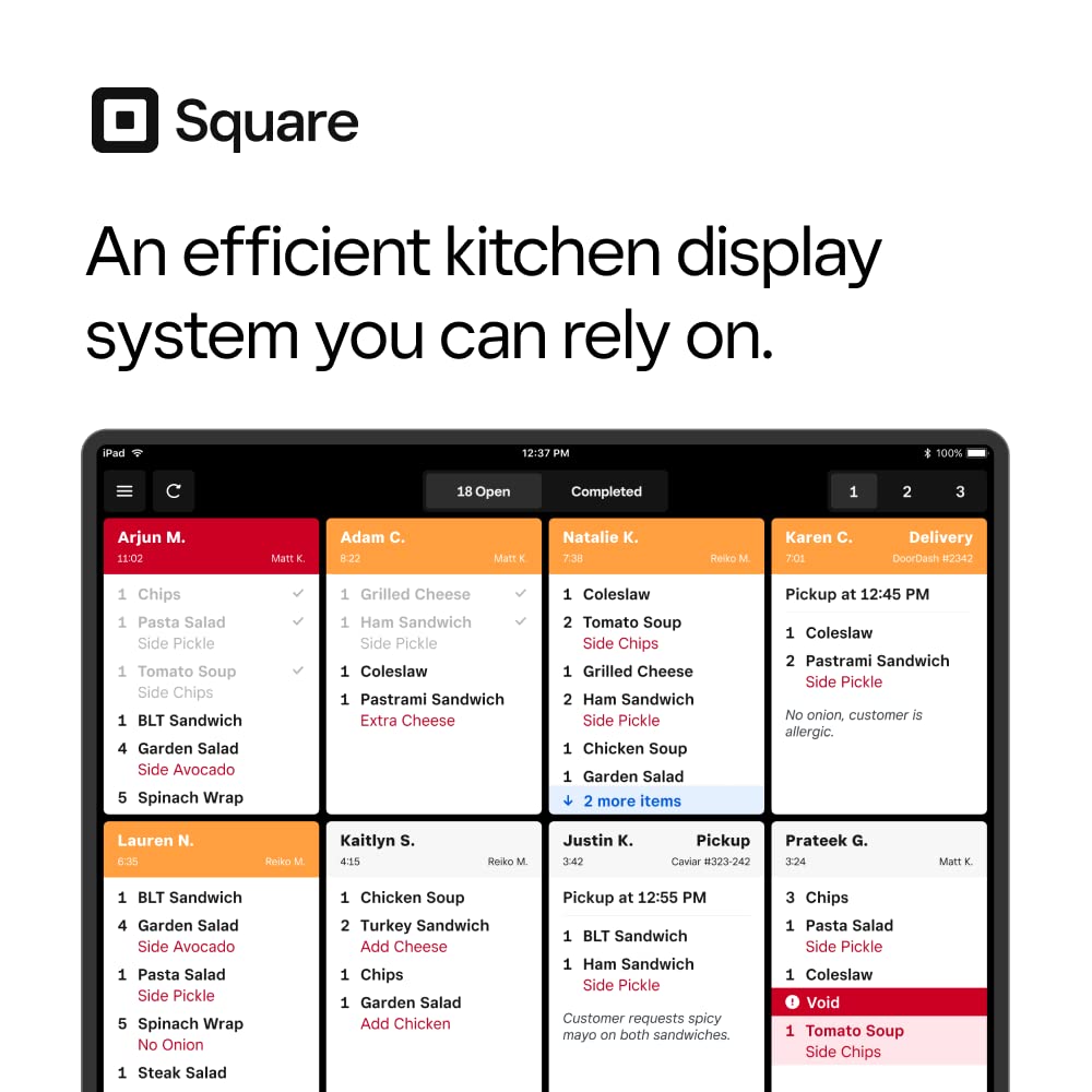 Square POS Kitchen Display - 1 Device-2 months [Online Code]