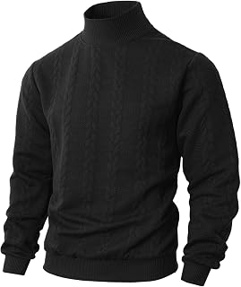 Men's Slim Fit Hooded Sweatshirt High Neck Casual Pullover Hoodie