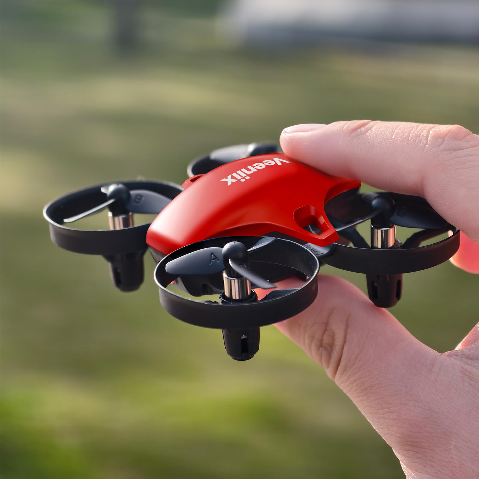 Veeniix V995 Red Mini Drone for Kids and Beginners | Indoor RC Quadcopter Plane 