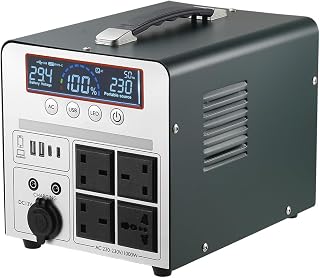 Power Station 1000W/666Wh, Portable Rechargeable Generator Inverter for Camping, RVs, Drones, Outdoor Lighting, with 4 AC Outlets, 2026 Version