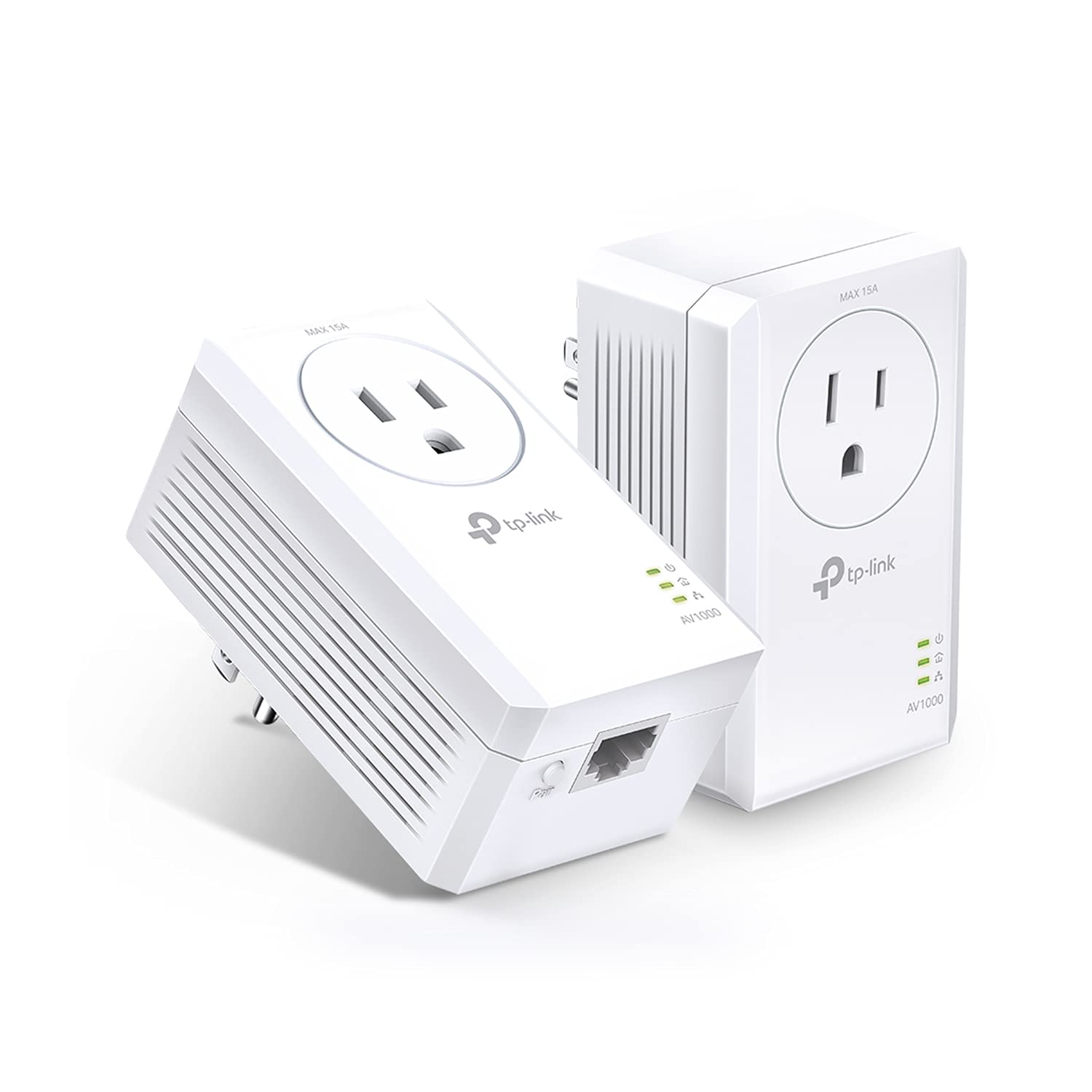 TP-Link AV1000 Powerline Ethernet Adapter Kit - Passthrough, Gigabit Port | Nois