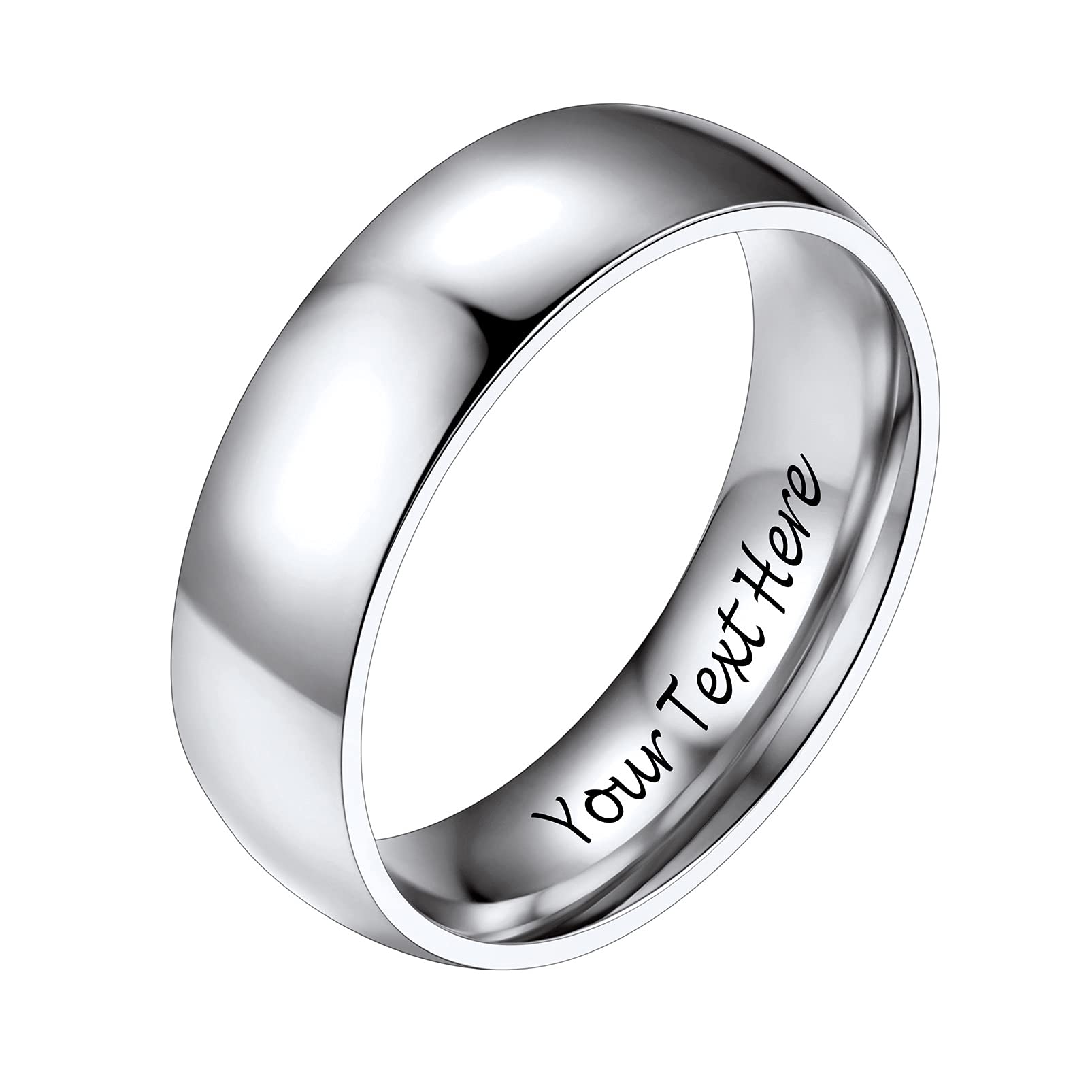 PROSTEEL Simpel Bandring 2mm/4mm/6mm/8mm breit Herren Damen personalisiert Traur