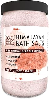 Dead Sea Collection Bath Salts Enriched with Himalayan - Natural Salt for Bath - Large 34.2 OZ. - Nourishing Essential Body Care for Soothing and Relaxing Your Skin and Muscle