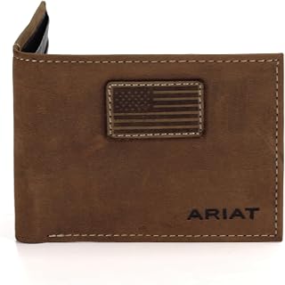 Ariat Men's Flag Patch Bifold Wallet