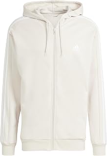 Adidas Essentials Men's Fleece 3-Stripes Full-Zip Hoodie with Zip