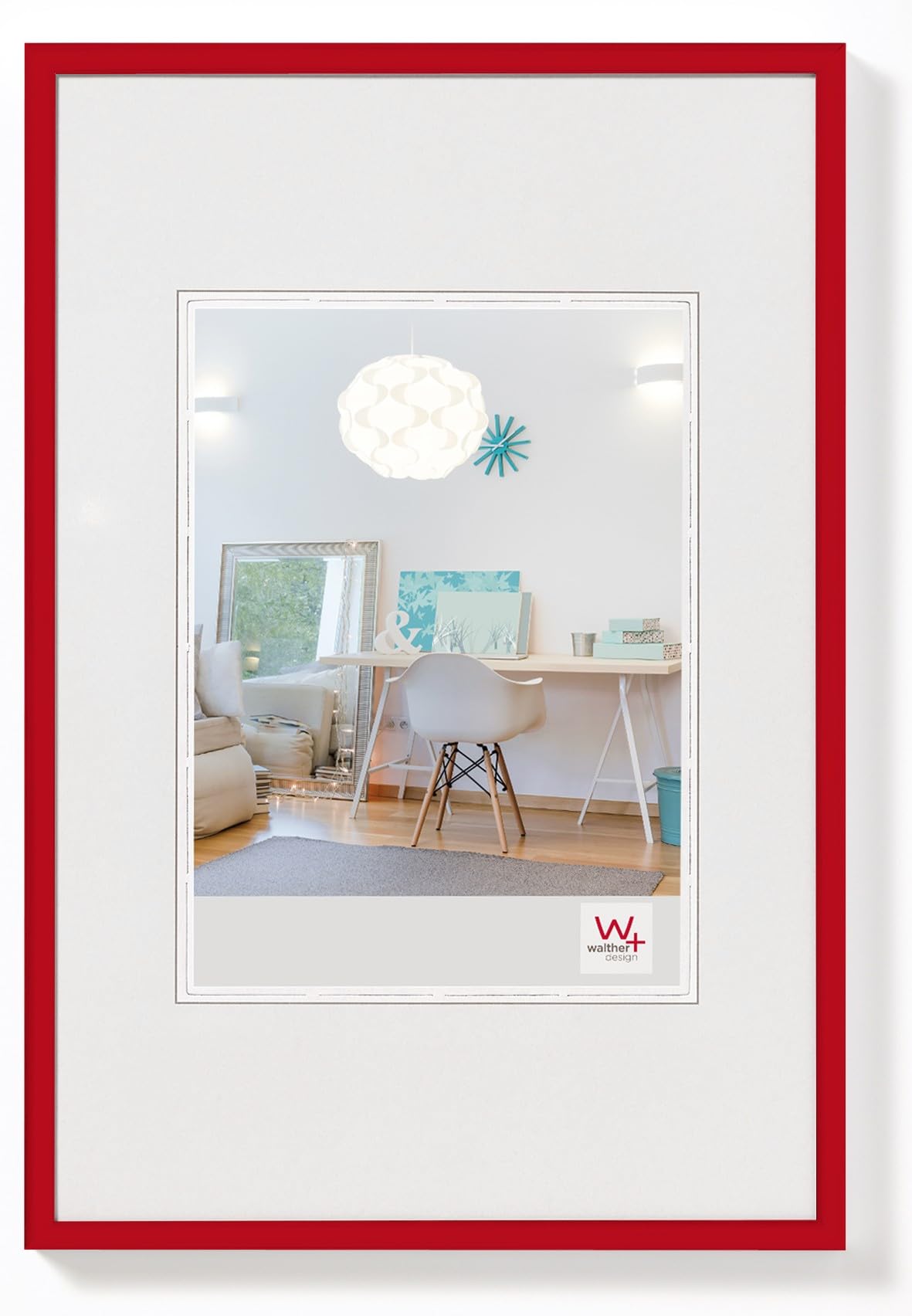 walther design Red photo frame 50 x 60 cm Plastic frame New Lifestyle KV060R