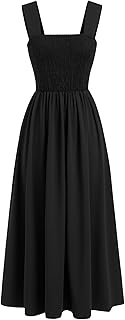 CIDER Womens Floral Summer Dresses Square Neck Sleeveless Midi A Line Casual Sundress