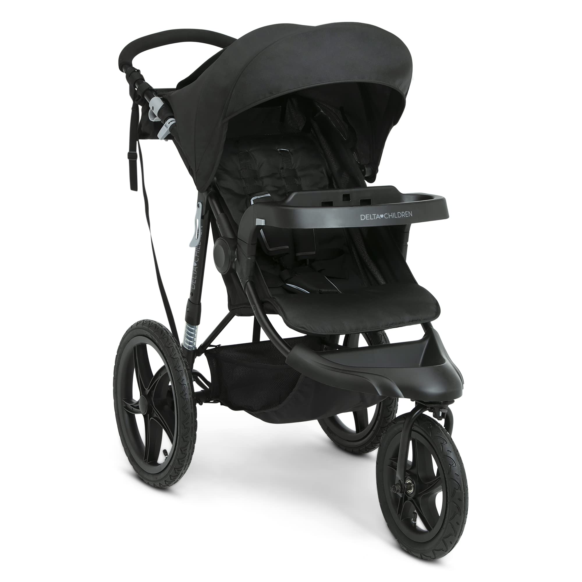 Delta Children Apollo Jogging Stroller - Shock Absorbing Frame with Large Canopy