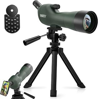 Emarth 20-60x60 Angled Spotting Scopes for Target Shooting/Hunting/Birding | 1.37lb light Spotting scope for Target Shooting w/Tripod 14" tabletop/Carry Bag, spotter scope for Hunting/Birding/Wildlife