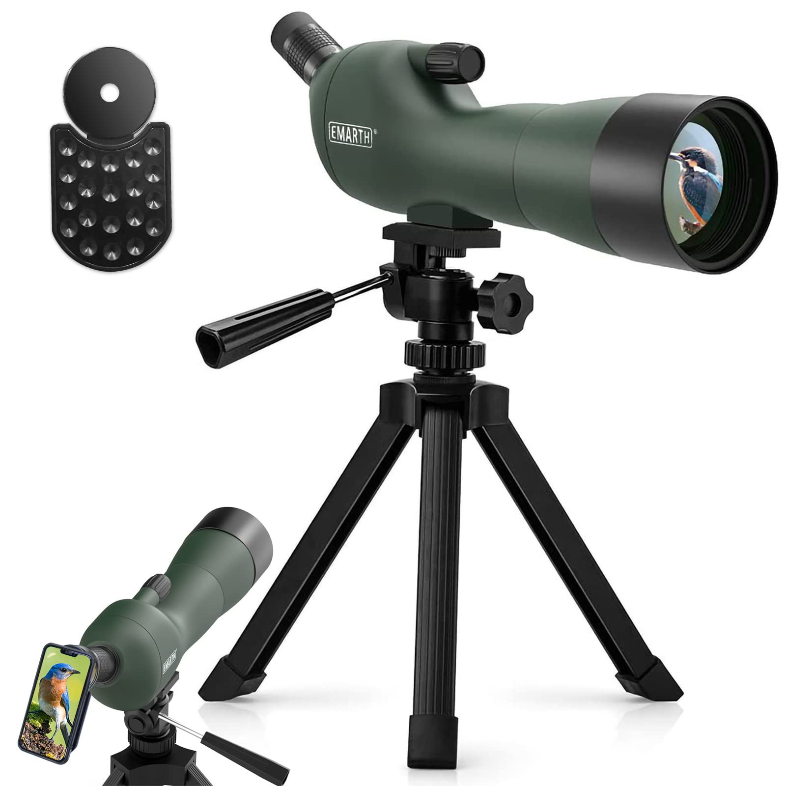 Emarth 20-60x60 Angled Spotting Scopes for Target Shooting/Hunting/Birding | 1.3