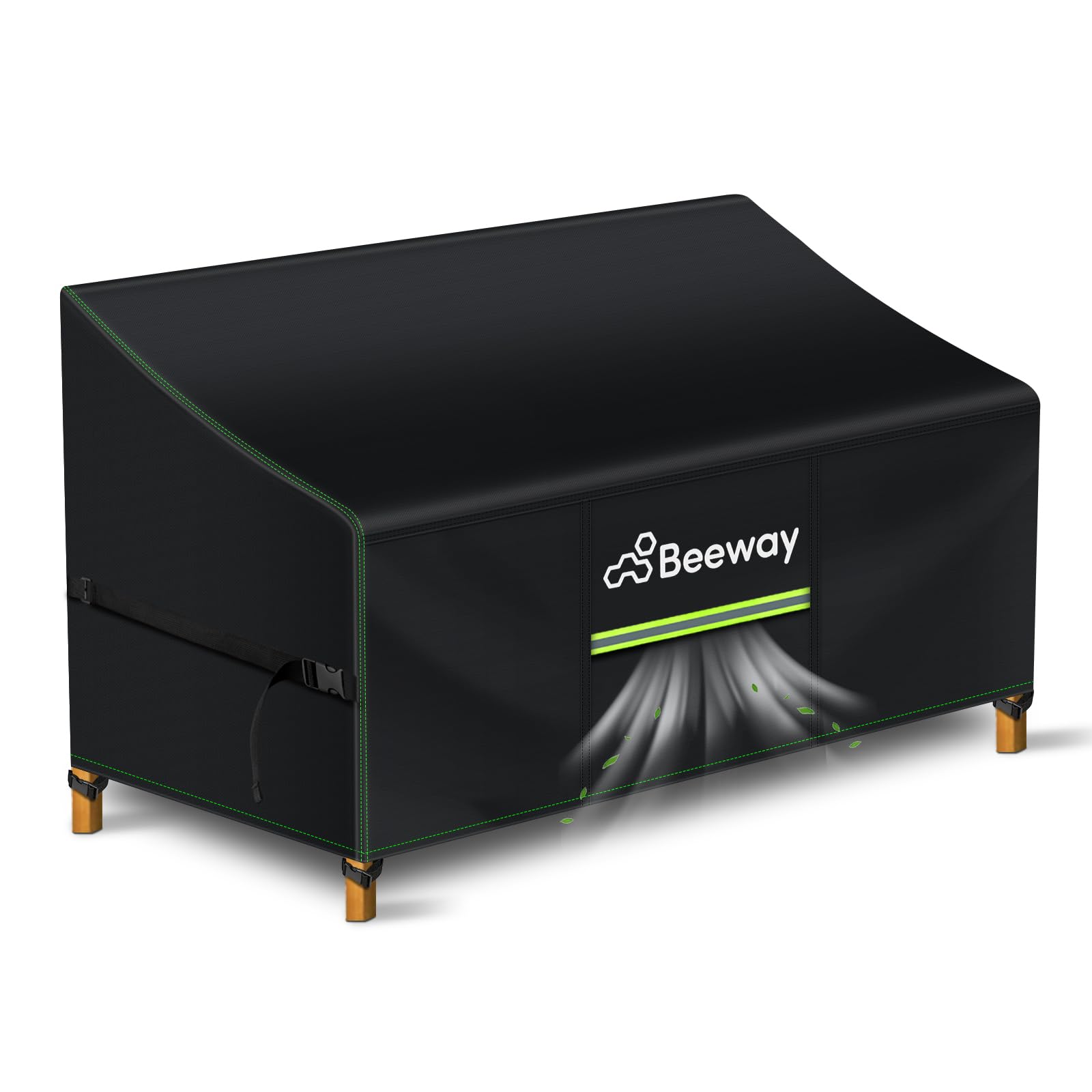 BEEWAY Garden Bench Cover Waterproof 2 Seater with Air Vent, Outdoor Patio Bench