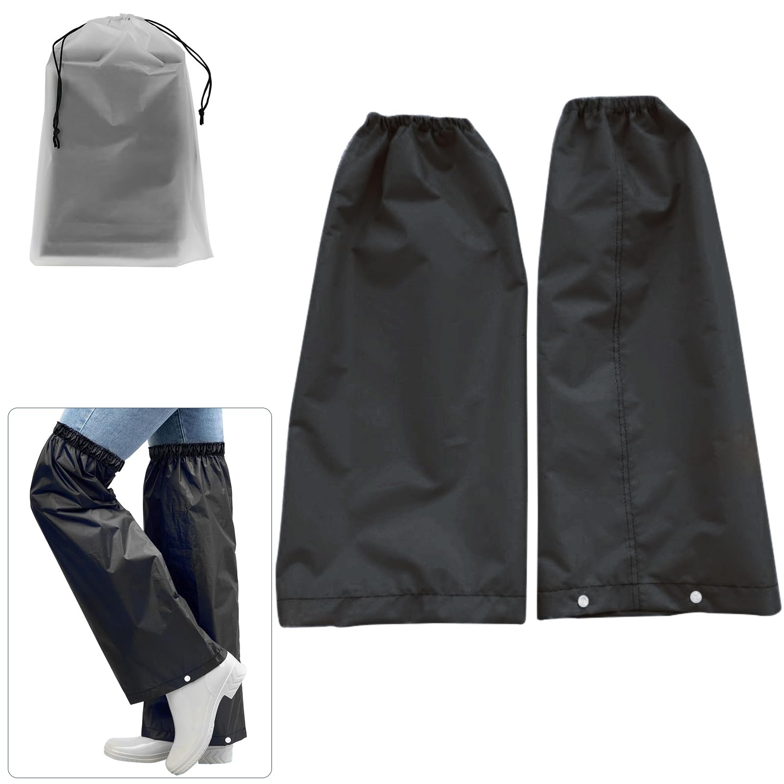 SODOI Waterproof Leg Covers, Easy-to-Wear Foot Covers for Rain, Water Repellent,