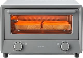 Yamazen Open Toaster Countertop Oven Toast 4 Slices Steam Function Timer Function 1300W "Easy to Clean by Disassembly" Open Toaster Mesh Grill Tray Included Stone Gray YTU-CDC130(SG)