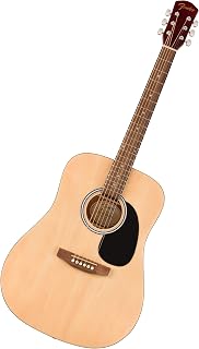 Fender FA-25 Dreadnought Acoustic Guitar, Beginner Guitar, Natural | Acoustic guitar for beginners, 2-year warranty, "C"-shaped neck