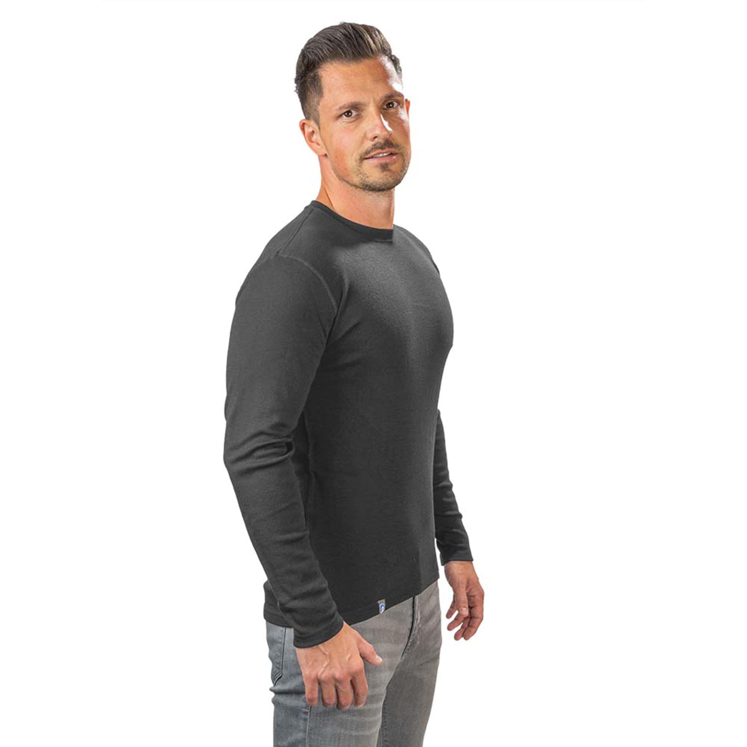 ALPIN LOACKER 100 Merino Long Sleeve Men's Long-Sleeved Shirt, 230 g/m², Finest 