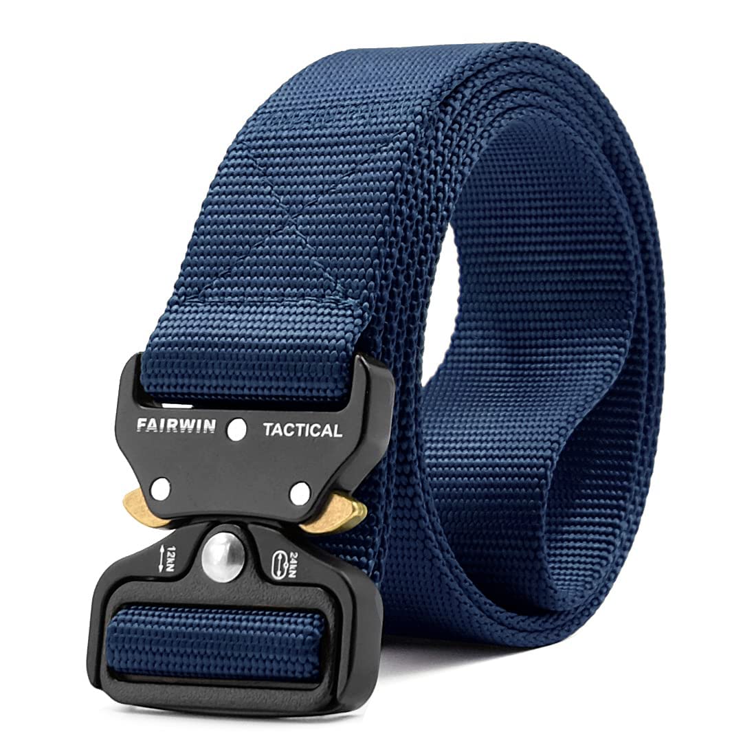 Fairwin Tactical Belt Military Style Webbing Rigger Belt Lightweight Heavy Duty 