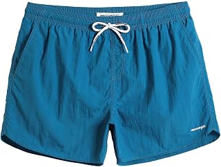 maamgic 2 in 1 Compression Lined Swimsuit with Zipper Men Swim Shorts Beach