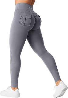 YEOREO CoreFlex Womens Leggings with Pockets V Cross Waist Charm Leggings