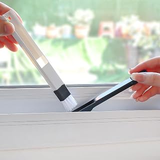 Window Groove Cleaning Brush Set of 3 Window Groove Door Groove Floor Keyboard Cleaning Tools for Home Black