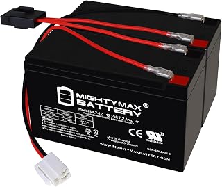 Mighty Max Battery Extended Range Drop in Replacement for 12v Razor ride on toy 7ah battery kit and harness